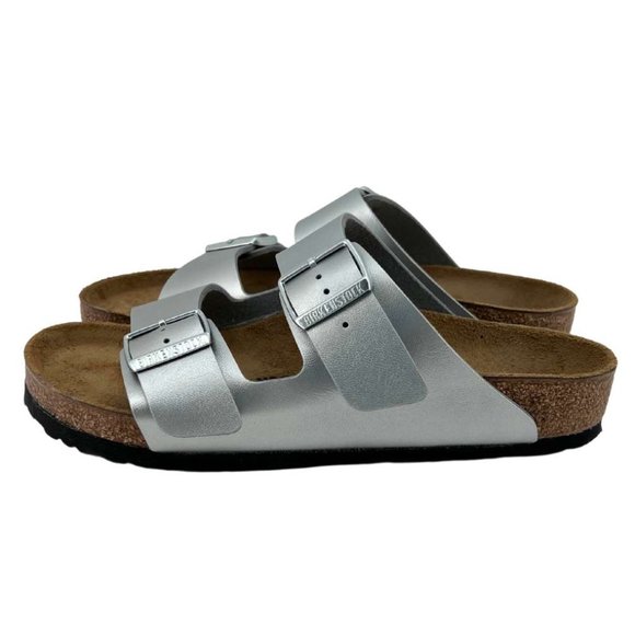 Birkenstock Women's Arizona Sandals | Silver | Size 11 **NEW - Picture 4 of 8